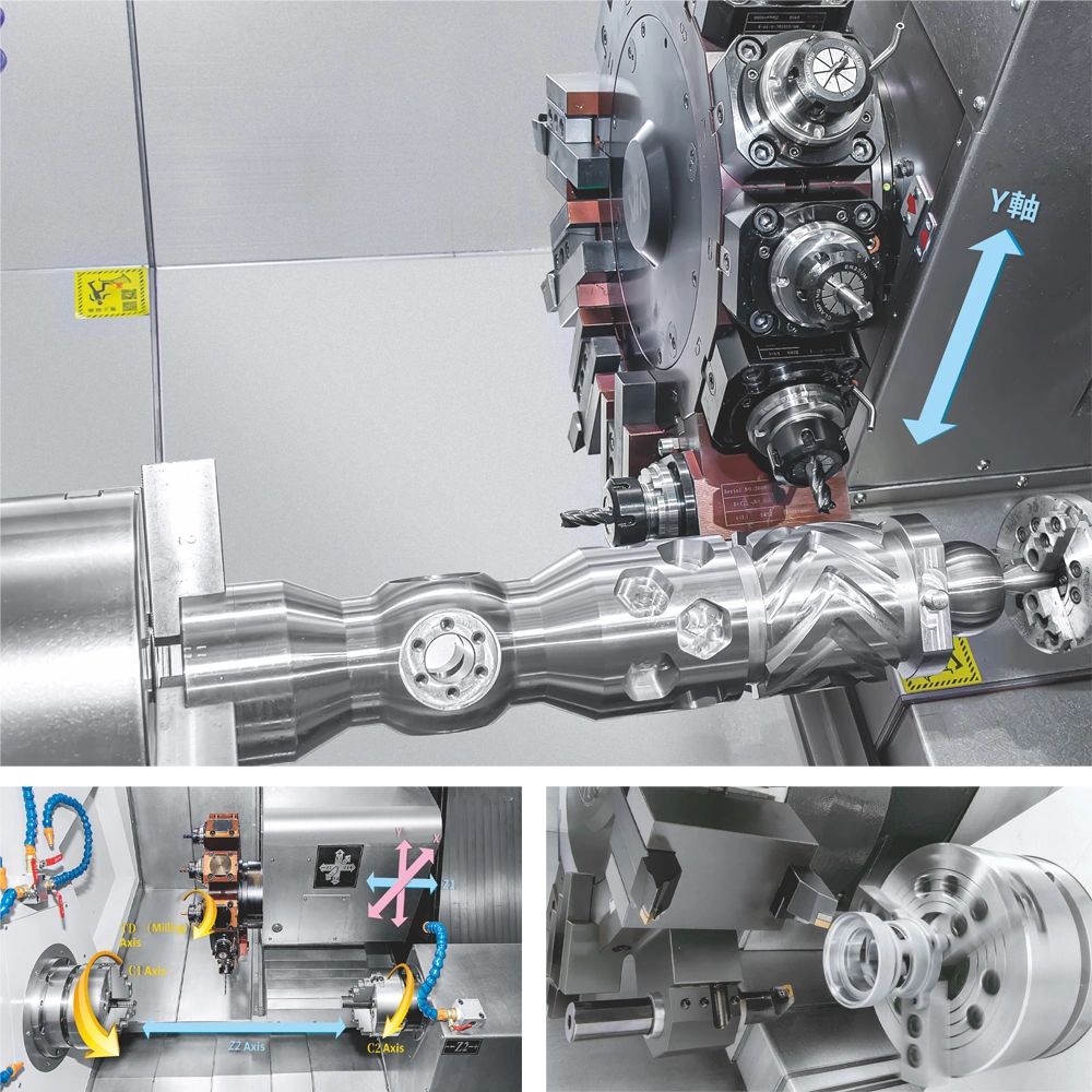 Factories Y Axis Dual Spindles Torno Direct CNC Lathe