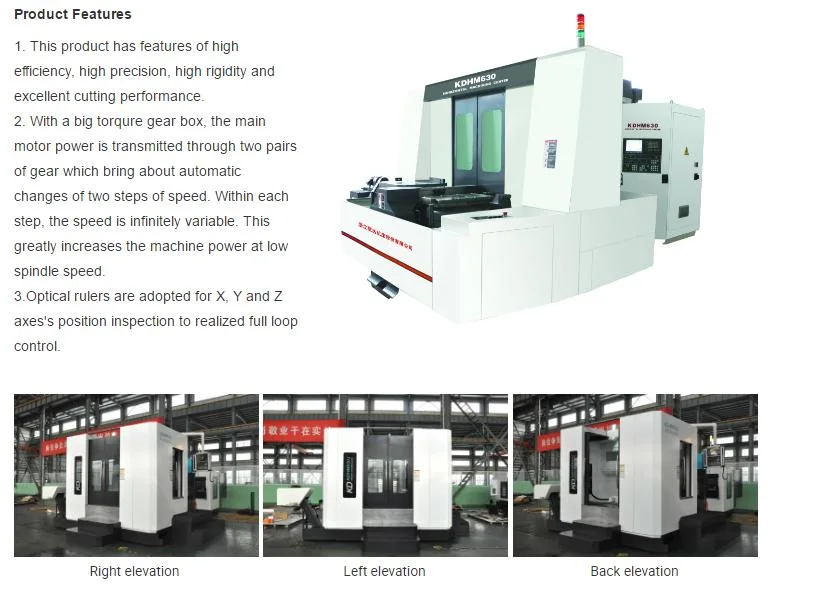 Kd CNC/Mnc Wire Cut CNC Machine Tools Horizontal Machining Center