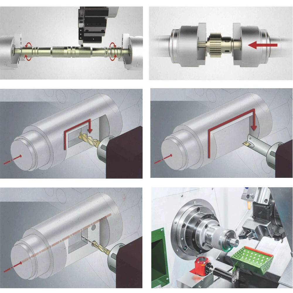 Factories Y Axis Dual Spindles Torno Direct CNC Lathe