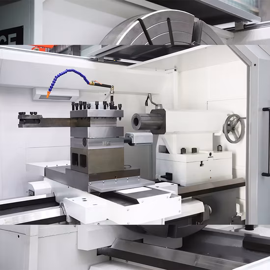 Tornio CNC a doppia torretta con pinza idraulica di controllo Fanuc 5000 giri/min (DS-5246DT)