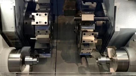 Smartlathe Torno Torni da banco CNC a banco inclinato ad alta precisione CNC con torretta elettrica Tornio CNC a doppio mandrino